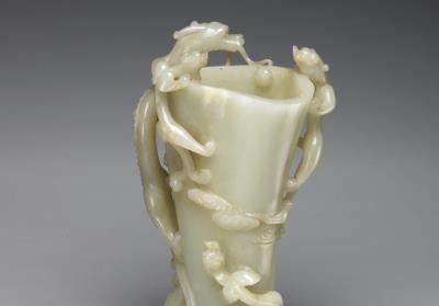 图片[3]-Jade Gu vase with five dragons, Qing dynasty (1644-1911)-China Archive